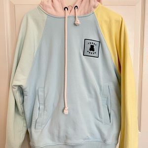 TEDDY FRESH / pastel color block hoodie